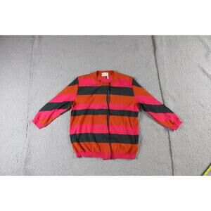 Lanvin Cardigan Womens M Striped Cotton Sweater Italy